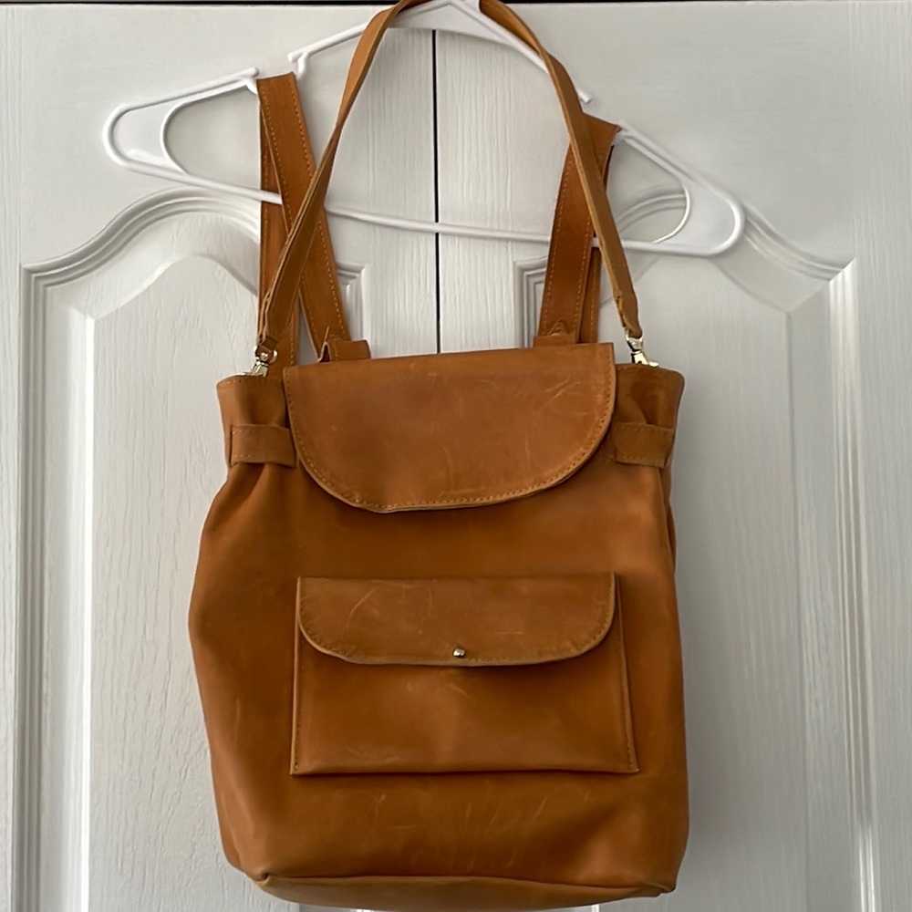 Genuine leather bag by Noonday.